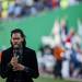 The National Anthem is sang at Rynearson Stadium on Monday, July 29. Daniel Brenner I AnnArbor.com